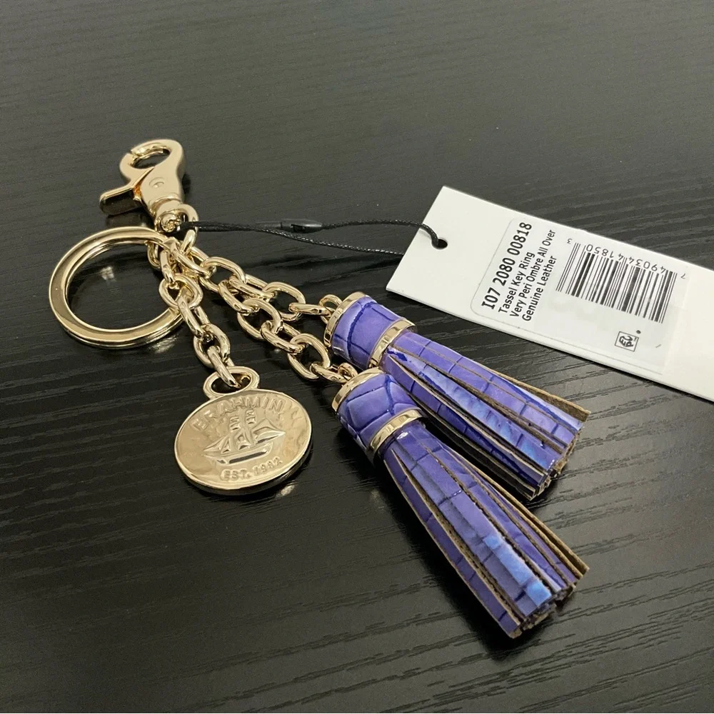 Brahmin Tassel Key Ring VERY PERI OMBRÉ MELBOURNE Gorgeous Coloring - Picture 3 of 7